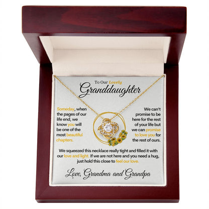 To Our Lovely Granddaughter (Love, Grandma & Grandpa) – Beautiful 14k Gold Necklace for Grand Daughters