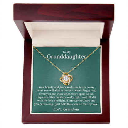 To Granddaughter - You Are Loved (Love, Grandma) | 14k White Gold Necklace