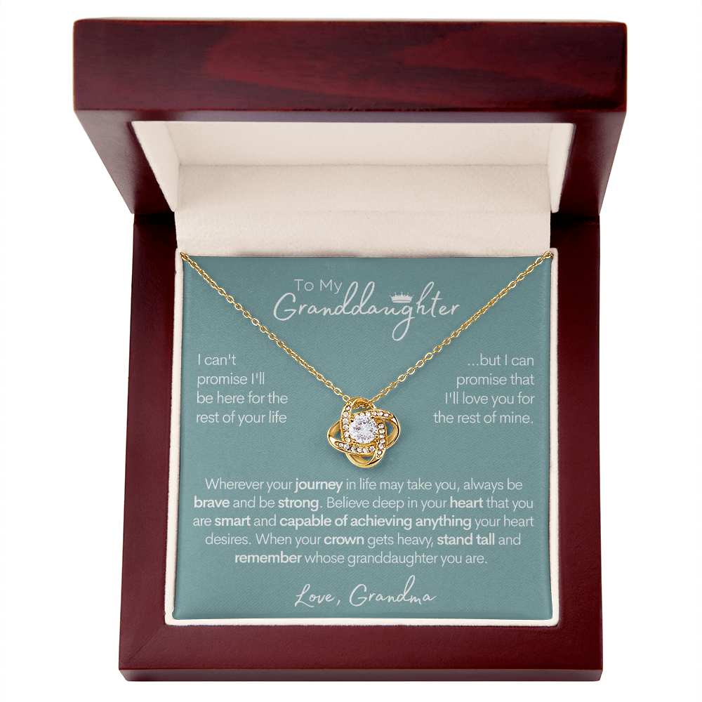 To My Granddaughter - Gold and Stainless Steel Adjustable Length Necklace and Gift Box