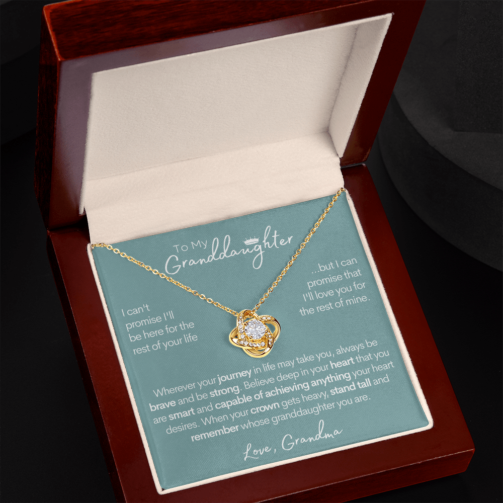 To My Granddaughter - Gold and Stainless Steel Adjustable Length Necklace and Gift Box
