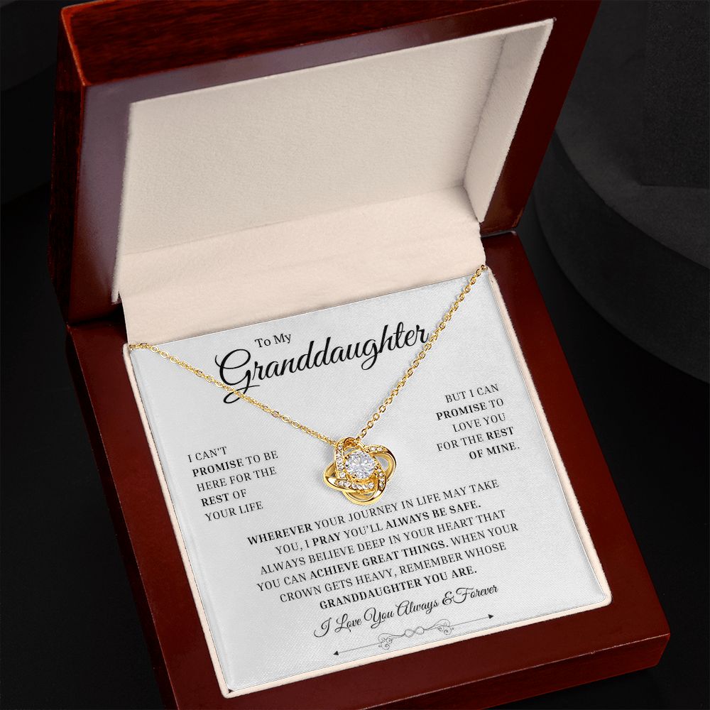 Granddaughter Gift from Grandma or Grandpa, To Our Grand Daughters, 14k White Gold Necklace
