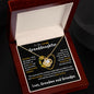 Lovely Granddaughter - Promise to Love You | Beautiful 14k Gold & Steel Necklace