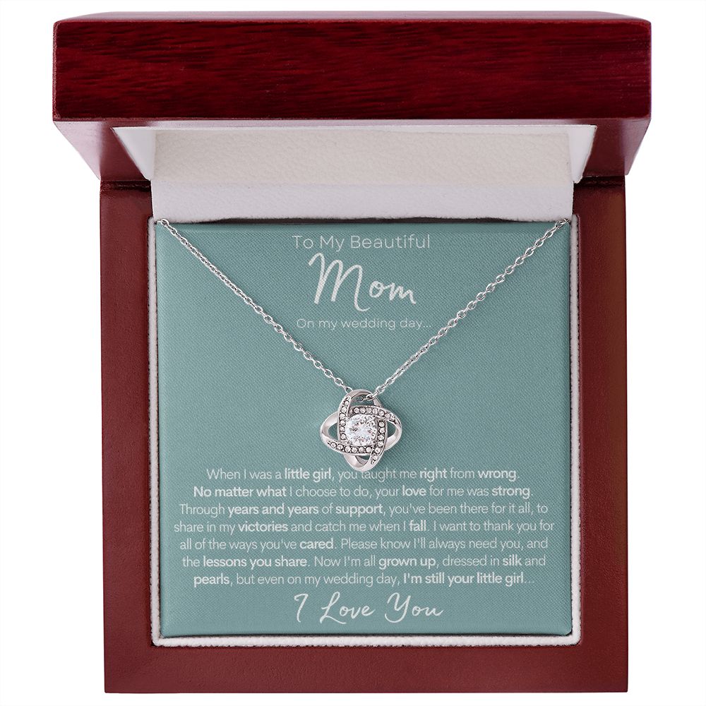 To My Beautiful Mom (On My Wedding Day) | 14k Gold Necklace for Mother