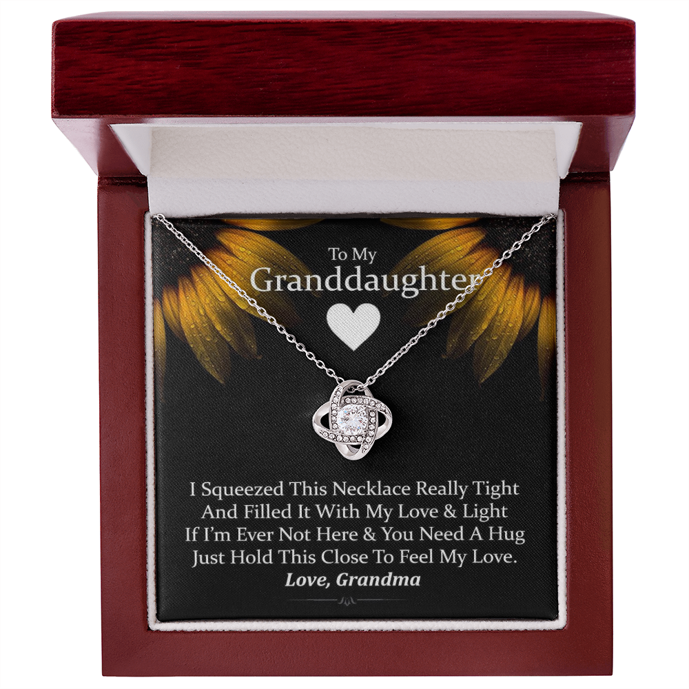 To My Granddaughter - Love and Light - Gold and Stainless Steel Knot Necklace