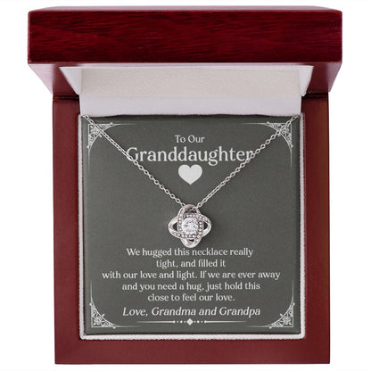 To Our Granddaughter (Love Grandma and Grandpa) | 14k White Gold and Stainless Steel