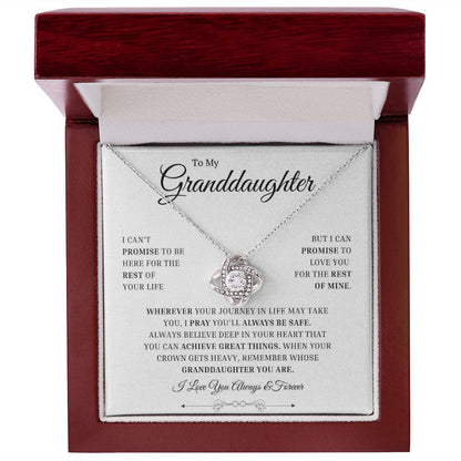 Granddaughter Gift from Grandma or Grandpa, To Our Grand Daughters, 14k White Gold Necklace