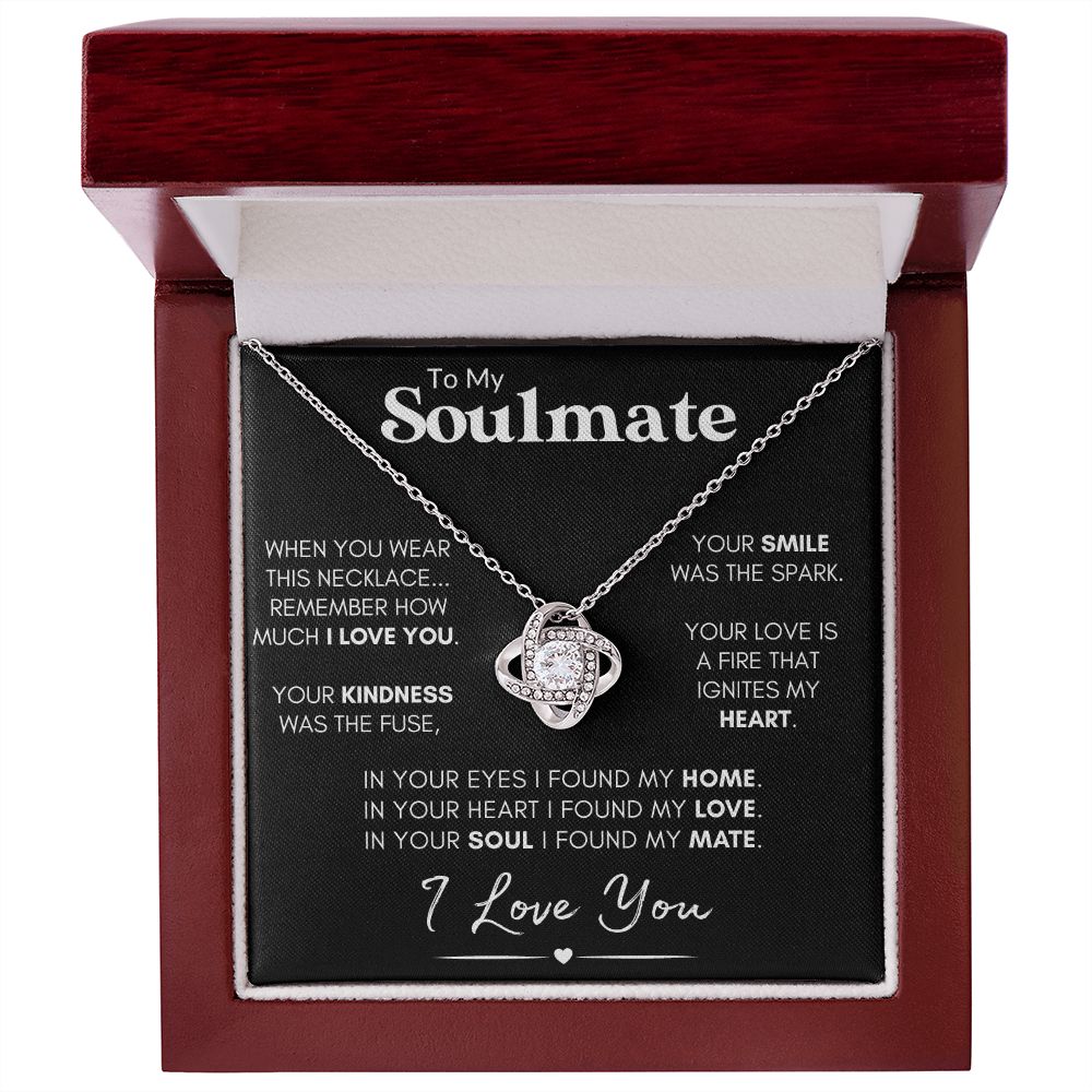 to my soulmate anniversary necklace with poem card