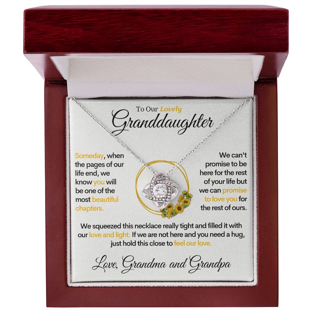 To Our Lovely Granddaughter (Love, Grandma & Grandpa) – Beautiful 14k Gold Necklace for Grand Daughters