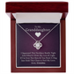 To My Granddaughter - Hold This Close - Gold and Stainless Steel Knot Necklace