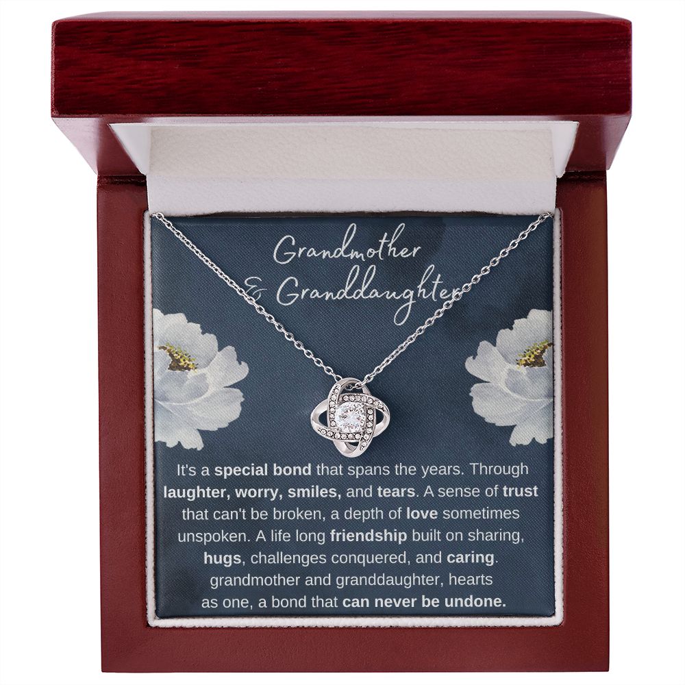 Grandmother and Granddaughter - Special Bond, Gold and Stainless Steel Necklace for Granddaughters