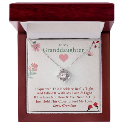 To My Granddaughter - Love You Forever - Gold and Stainless Steel Knot Necklace