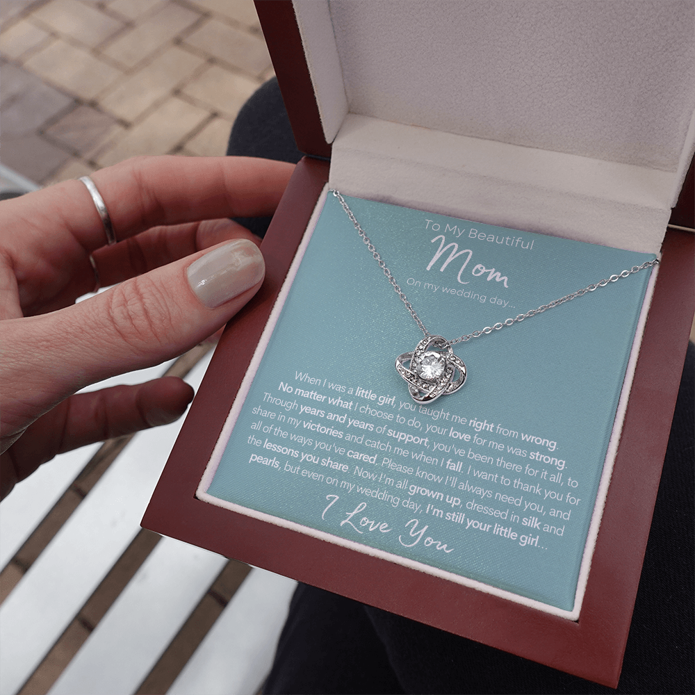 To My Beautiful Mom (On My Wedding Day) | 14k Gold Necklace for Mother