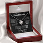 Soulmate Love Knot Necklace, Custom Gift With Poem Card, Valentine or Anniversary Gift for Her - "Found My Soulmate"