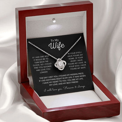 Wife Luxury White Gold Necklace Gift, If I Had One Wish, Valentine's Day, Anniversary Gift