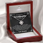 Beautiful Granddaughter - Special Treasure | 14k White Gold Necklace With Message Card and Box
