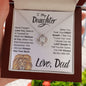 To My Daughter (Love, Dad) Old Lion Has Your Back, Beautiful Gold Knot Necklace