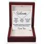 To My Soulmate - Two Hearts Beating as One | 14k White Gold Love Knot Necklace