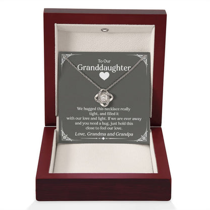 To Our Granddaughter (Love Grandma and Grandpa) | 14k White Gold and Stainless Steel