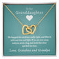 To Our Granddaughter - Beautiful Gold Locked Hearts Necklace