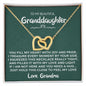 Beautiful Granddaughter - Joy and Pride | Rose Gold Connected Hearts Necklace