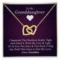 purple granddaughter message card jewelry connected hearts necklace