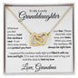 Connected Hearts Necklace, To My Lovely Granddaughter - Gold & Stainless Steel Necklace