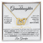 To My Granddaughter (Love, Grandpa) - Beautiful Gold Connected Hearts Necklace - Promise to Love You