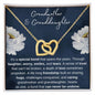 Grandmother & Granddaughter, Hearts as One - Interlocked Gold Hearts Necklace for Grand Daughter