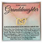 To My Lovely Granddaughter - Proud of You, Gold and Stainless Steel Locked Hearts Necklace for Grand Daughters
