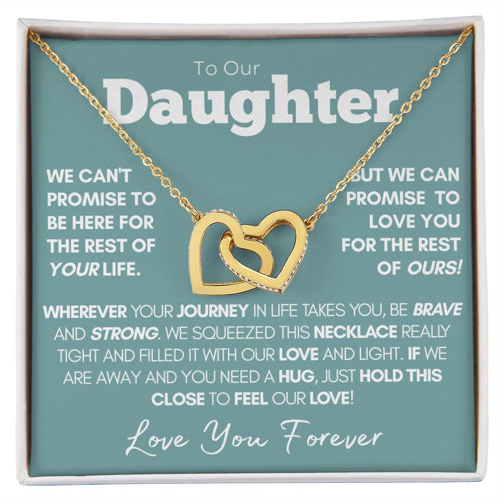 To Our Daughter - Rose Gold Hearts Necklace