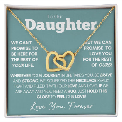 To Our Daughter - Rose Gold Hearts Necklace