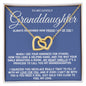To My Lovely Granddaughter - Proud of You, Gold and Stainless Steel Necklace for Grand Daughters