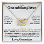 Granddaughter 14k Gold Hearts 'Be Brave' Necklace (Love, Grandpa)