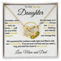 To Our Lovely Daughter - Pages of Our Life, Gold Hearts Necklace Gift for Daughters