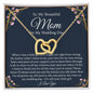 To My Mom (On My Wedding Day) | Stainless Steel Rose Gold Connected Hearts Necklace