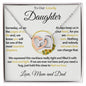 To Our Lovely Daughter - Pages of Our Life, Gold Hearts Necklace Gift for Daughters