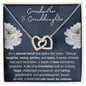Grandmother & Granddaughter, Hearts as One - Interlocked Gold Hearts Necklace for Grand Daughter