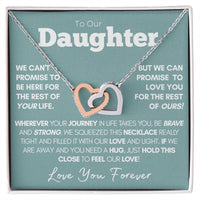 To Our Daughter - Rose Gold Hearts Necklace