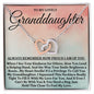 To My Lovely Granddaughter - Proud of You, Gold and Stainless Steel Locked Hearts Necklace for Grand Daughters