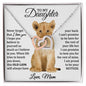 To My Daughter (Love Mom) | Connected Hearts and Lion Card