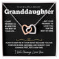 Beautiful Brilliant Granddaughter  - 14k Rose Gold and Stainless Steel Connected Hearts