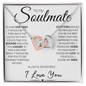To My Soulmate - One Wish, Stainless Steel and Rose Gold Necklace