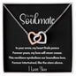 Soulmate Anniversary Gift for Her, Valentine's Day, Rose Gold and Steel Locked Hearts Necklace - Forever Yours