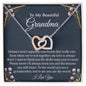 To My Beautiful Grandma - Rose Gold Connected Hearts Necklace, Poem Card, and Box