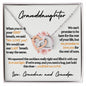 Granddaughter (Love, Grandma and Grandpa) Beautiful Gold Connected Hearts Necklace