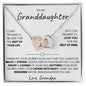 Granddaughter Necklace, (Love Grandpa) 14k Gold Connected Hearts Necklace