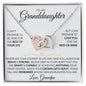 To My Granddaughter (Love, Grandpa) - Beautiful Gold Connected Hearts Necklace - Promise to Love You