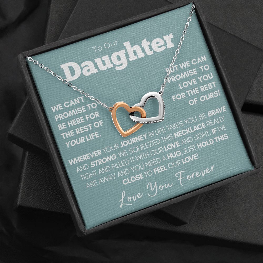 To Our Daughter - Rose Gold Hearts Necklace