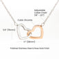To My Mom (On My Wedding Day) | Stainless Steel Rose Gold Connected Hearts Necklace