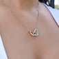 Beautiful Brilliant Granddaughter  - 14k Rose Gold and Stainless Steel Connected Hearts
